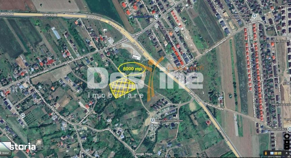 Teren intravilan cu acces dublu 462 mp Ciurbesti
