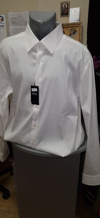 Мъжка бяла риза Boss original