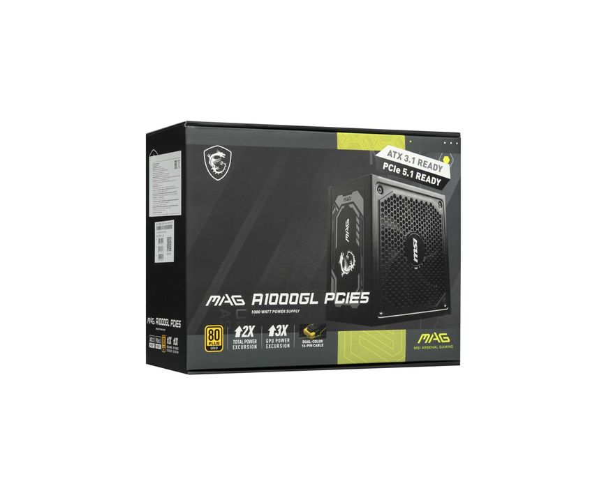 ' Блок питания MSI MAG A1000GL (1000W, 80+ Gold, PCIe 5.0)