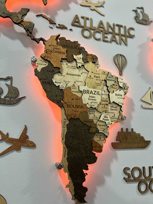 3d karta, 3d karta mira, 3д карта мира, 3D Yog‘och Dunyo Xaritalari