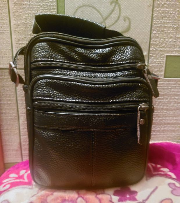 Мужская  кожаная барсетка