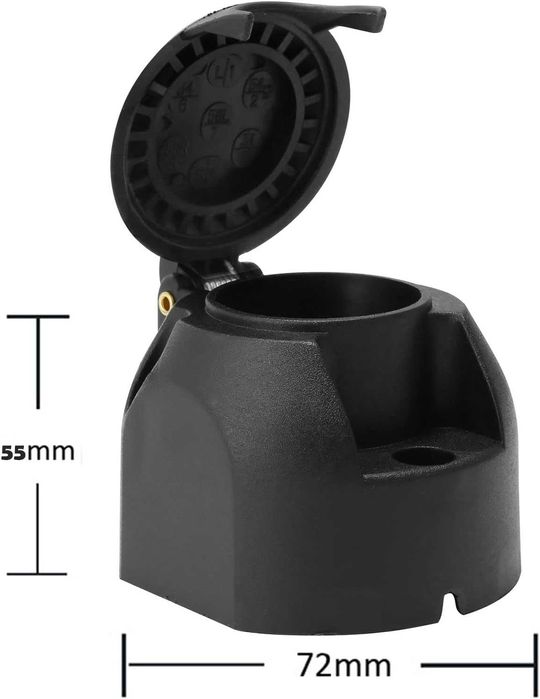 Букса за ремарке пластмасова 7 пина 12V комплект