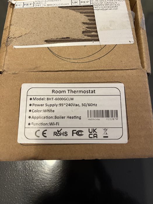 Wi fi термостат за вграден монтаж