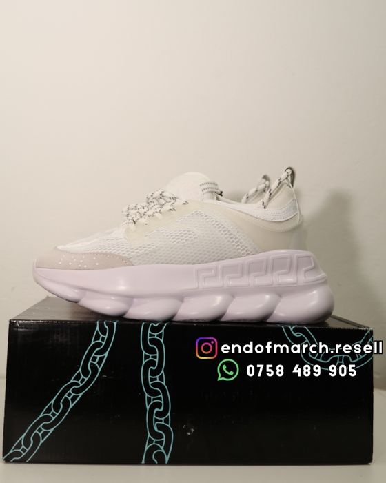 Adidasi Versace Chain Reaction Albi