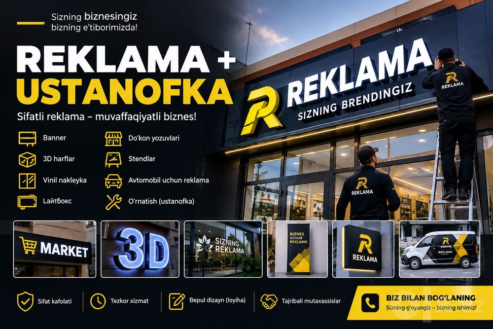 Reklama xizmatlari va Ustanovka