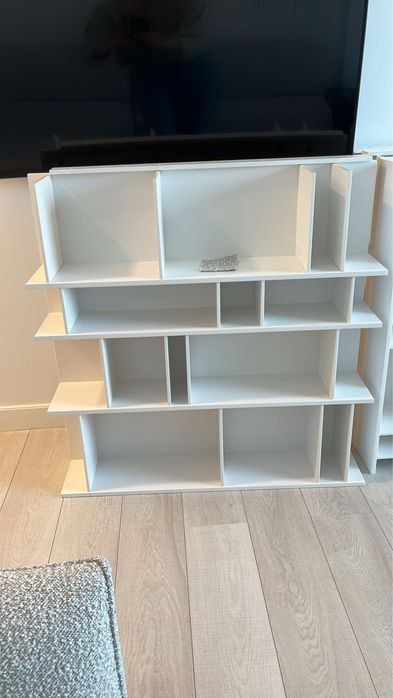 Biblioteci modulare moderne – alb mat