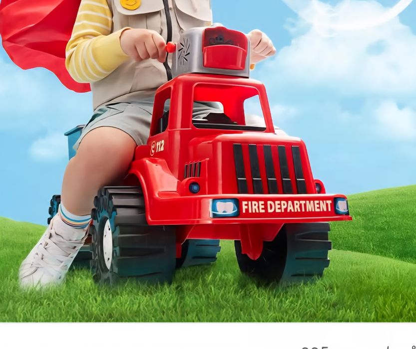 Masină de pompieri uriașă + cască