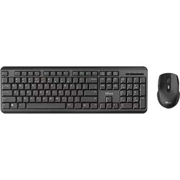 Kit Tastatura si Mouse Wireless TRUST Ody 23942 USB negru Nou Garantie