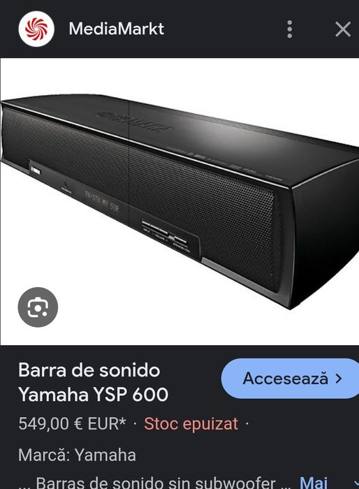 Soundbar Yamaha ysp 600