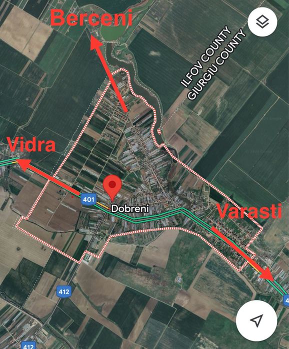 Teren Intravilan Dobreni Giurgiu 1,050mp