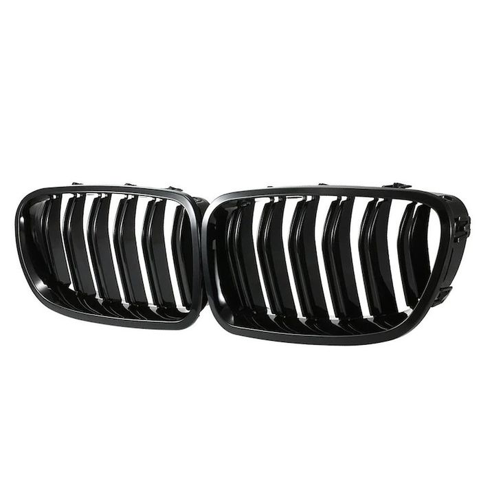 Set 2 Grile duble M compatibile cu BMW F10/F11 2010-17 negru lucios
