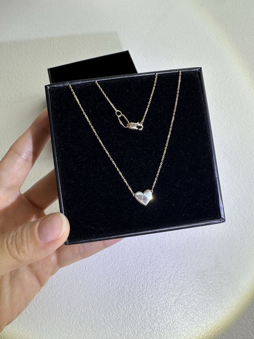 Золотое колье сердце