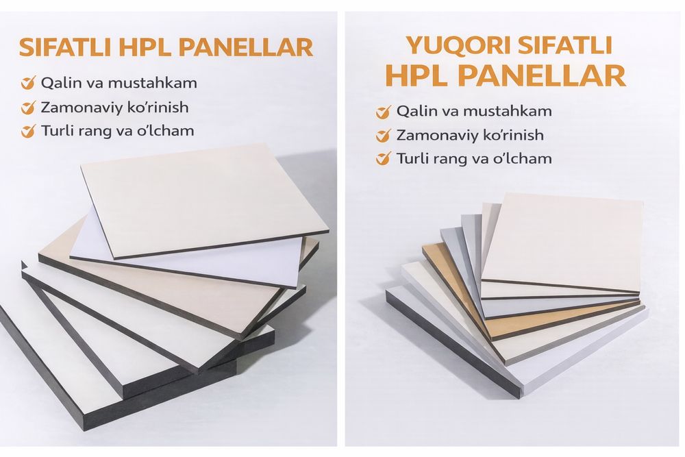 панели HPL.  Hpl panellari sotuvda
