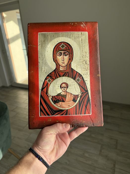 Icoana ortodoxa veche pictata