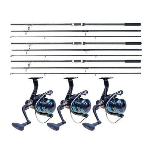 Set 3 Lansete, Baracuda, Master Carp, 3.90 metri, din 3 tronsoane, ech