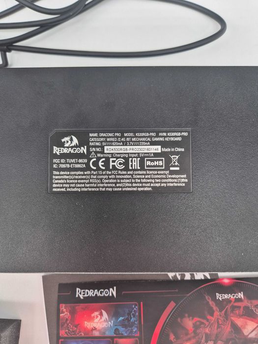 Tastatura Redragon Draconic K530 Pro Wireless Red Switch