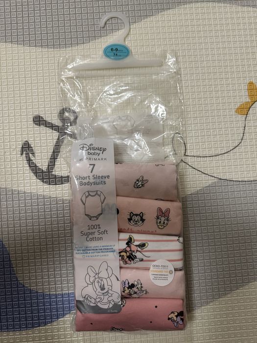 Комплект 5бр боди с къс ръкав disney primark размер 74