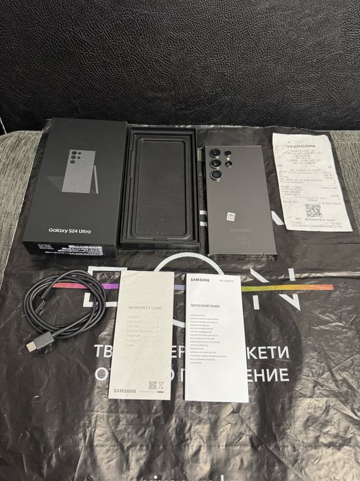 512GB Samsung S24 Ultra Vivacom Гаранция 2026г. Black