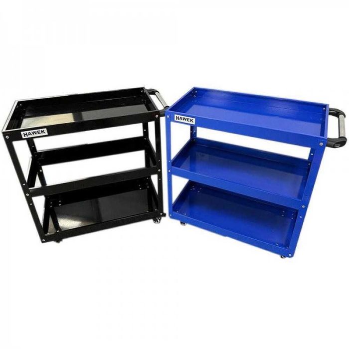 Количка за инструменти с три рафта – СИНЯ И ЧЕРНА HAWEK