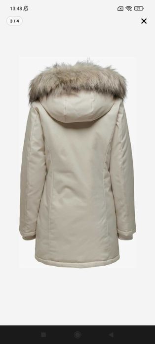 Зимна парка ONLY ,цвят кремаво .Нова само изпрана .Размер М.