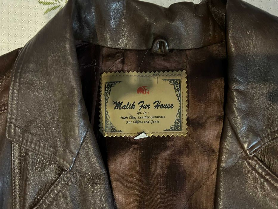 Haina piela dama, maro, marimea 50, putin purtata, Malik Fur House