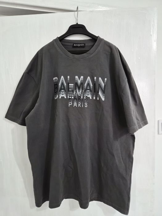 Tricou oversize Balmain dubai gri
