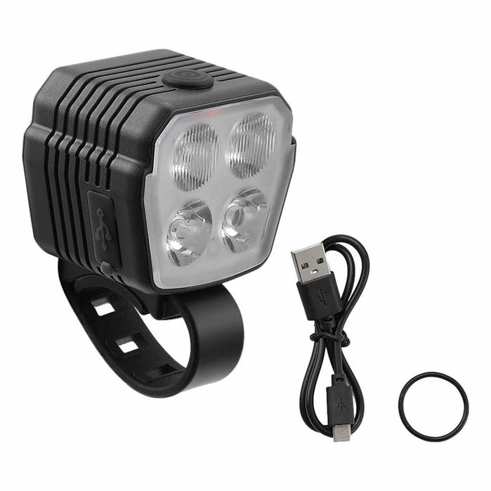 2 в 1 Предна LED светлина JOHORSE с вграден клаксон (300Lum / 120dB)