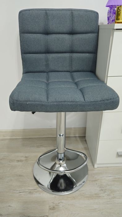 Scaune de bar cromate 3 bucati