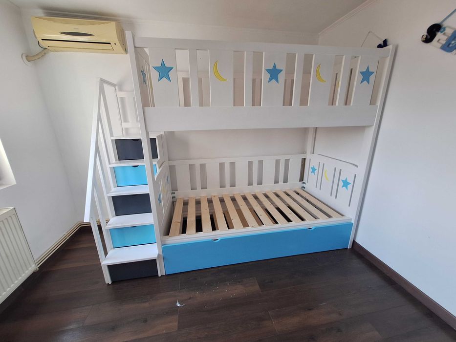 TRANSPORT GRATUIT.Pat etajat-supraetajat din lemn masiv.Cod 2516