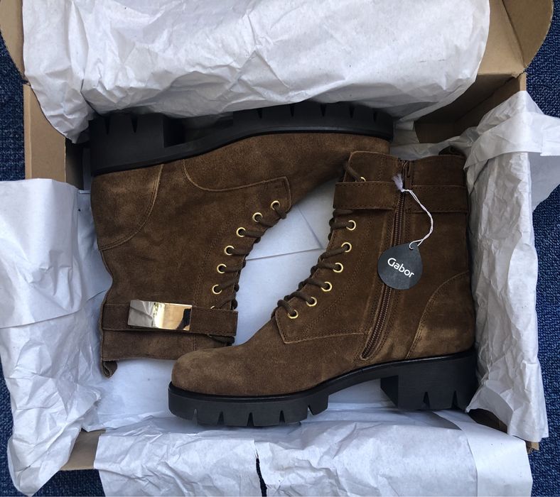 Gabor ОРИГИНАЛНИ дамски боти/естествен велур - 38,5/25см