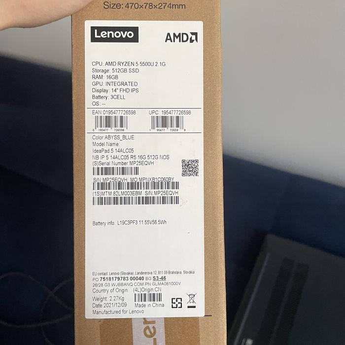 Lenovo IdeaPad 5 – Ryzen 5 5500U / 16GB RAM / 5000GB SSD
