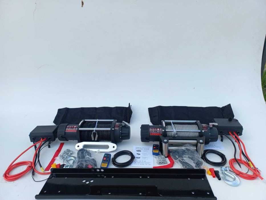 Troliu electric 12V Profesional,Sufa sintetic,cablu otel,Nou CuFactura