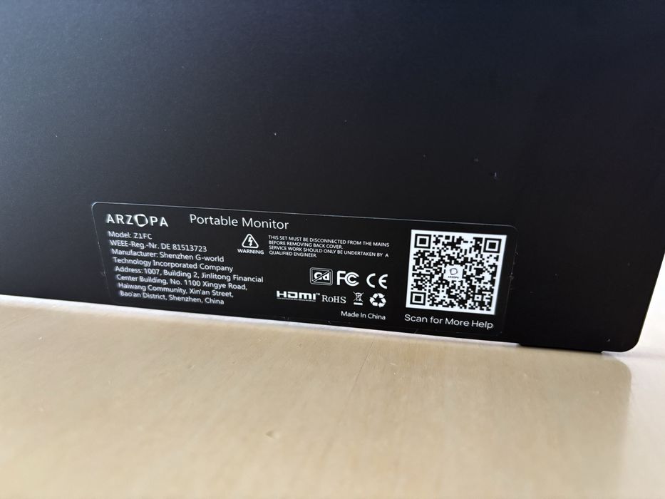 Монитор Arzopa Z1FC 16.1 В Гаранция (КАТО НОВ)