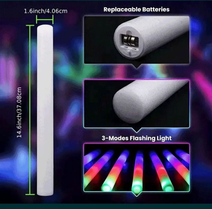 Baghete LED spuma colorate nunta petrecere botez si Ochelari nunta