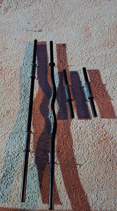 Комплект за вкъщи - 100кг тежести , 2 лоста големи и 2 малки заДъмбели