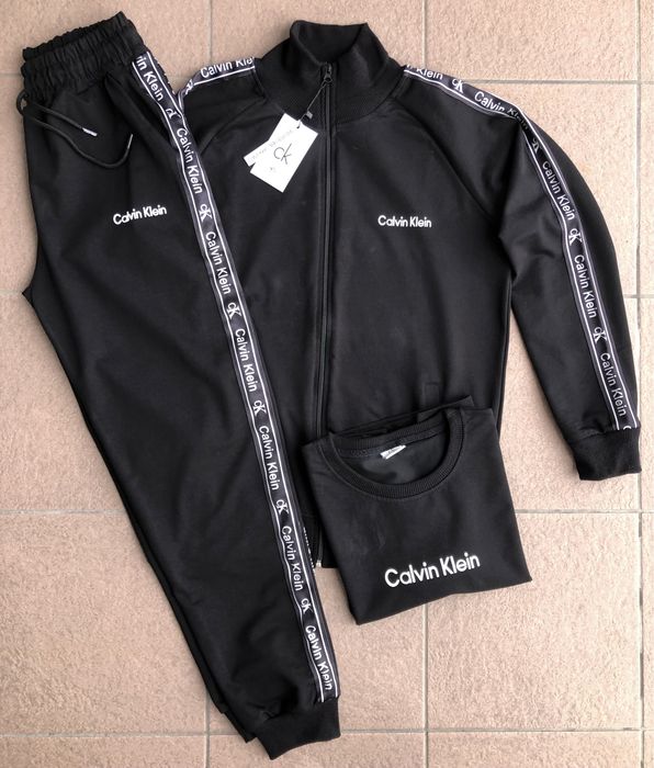 Trening bumbac - 3 piese negru