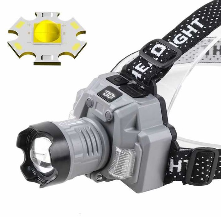 Челник HX-915S с Вградена Батерия, Регулируем Фокус и Управление