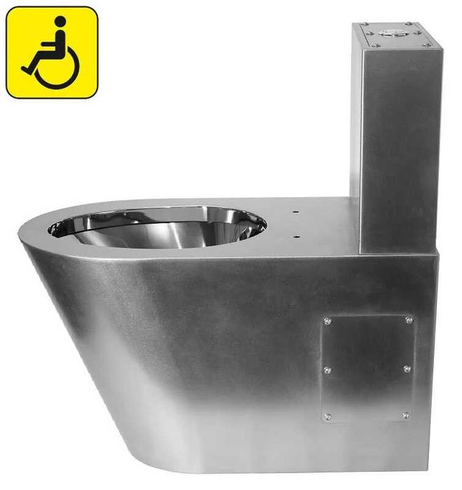 Унитаз напольный  крышка стандарт, антивандальный, УНсбА для ЛсОВ