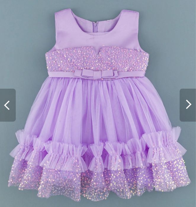 Бебешка официална рокля с пайети  - 2-3г. /100 см.