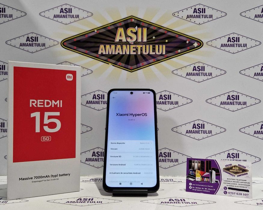 Asii Amanetului - Xiaomi Redmi 15 5G / 256GB / 8GB Ram
