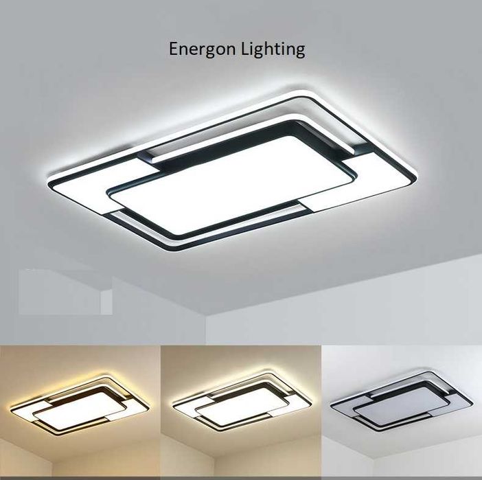 LED ГОЛЯМА Луксозна лампа 288w интериор  три цвята  светлина