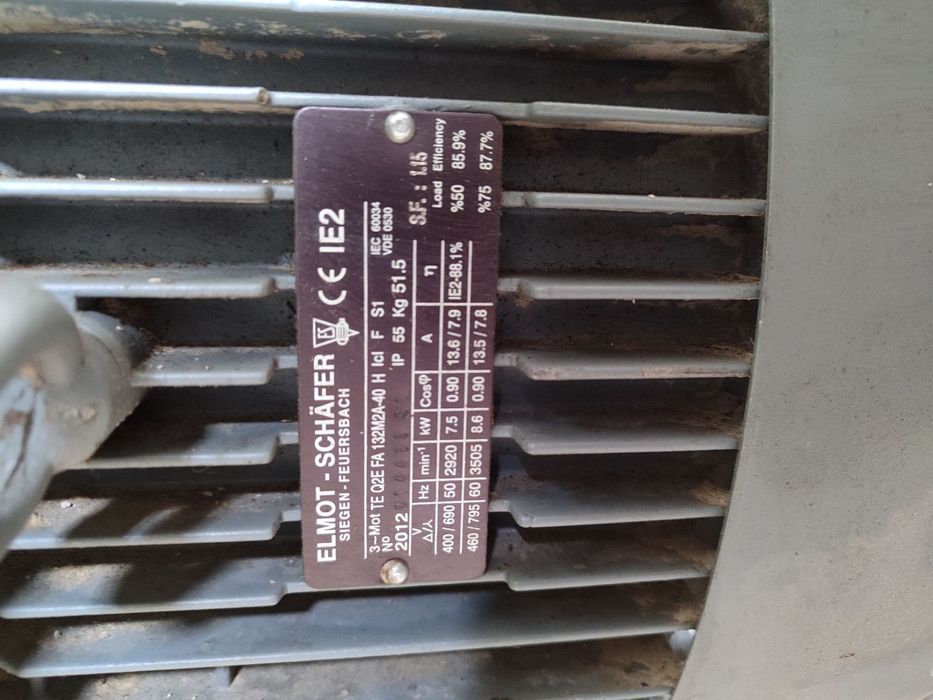 Немска аспирация тип охлюв 7,5 kw.дебит 6800