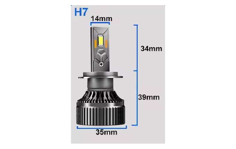 Set 2 Becuri LED Led-uri AUTO Moto H7 Canbus 120W/set 6000K ALB