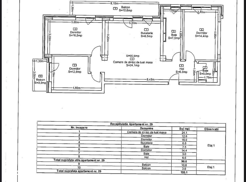 Apartament 4 camere | Etaj intermediar | Chinteni