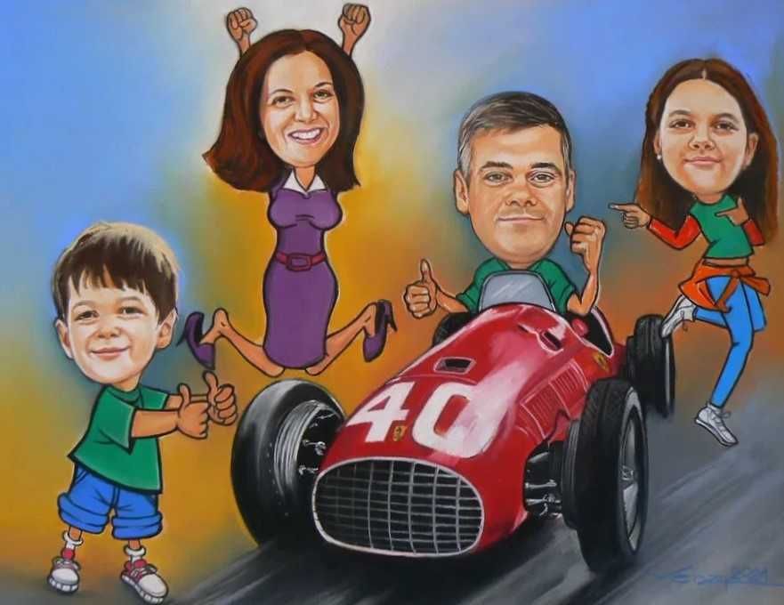 Ръчно рисувани карикатури по снимка