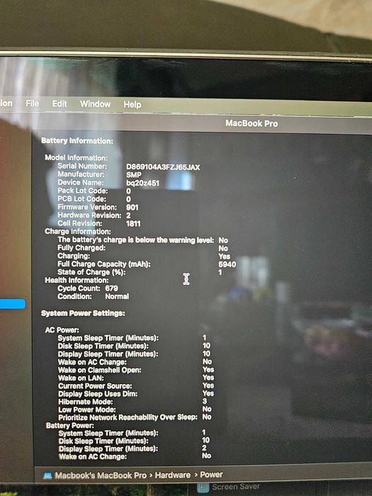 Macbook Pro 15" 2019 i9, 16gb 2400mhz DDR4 Dark Grey