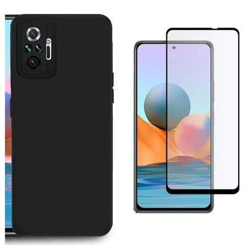 Husa Silicon si Folie Sticla XIAOMI Redmi Note 10T/12/13 PRO 5G