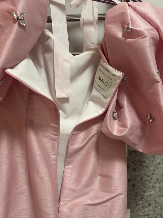 платье S размер цвет пудра