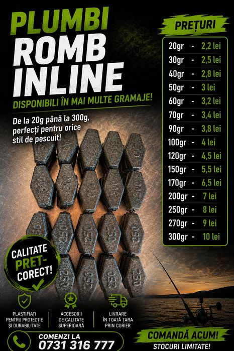 PLUMBI  ROMB INLINE Dunăre diverse gramaje