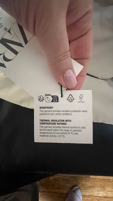 Куртка пуховик zara